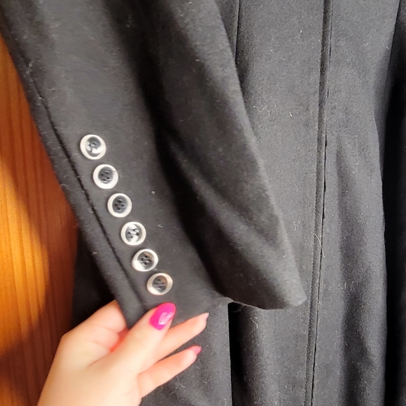 Black Peace Now Wool coat J Rock Visual Kei - Picture 3 of 4